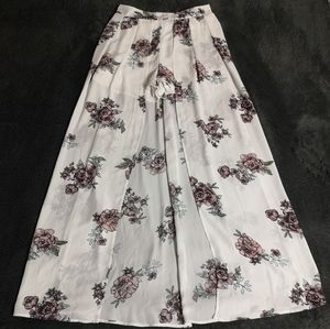 Streetwear Society Floral High-Low Chiffon Skirt